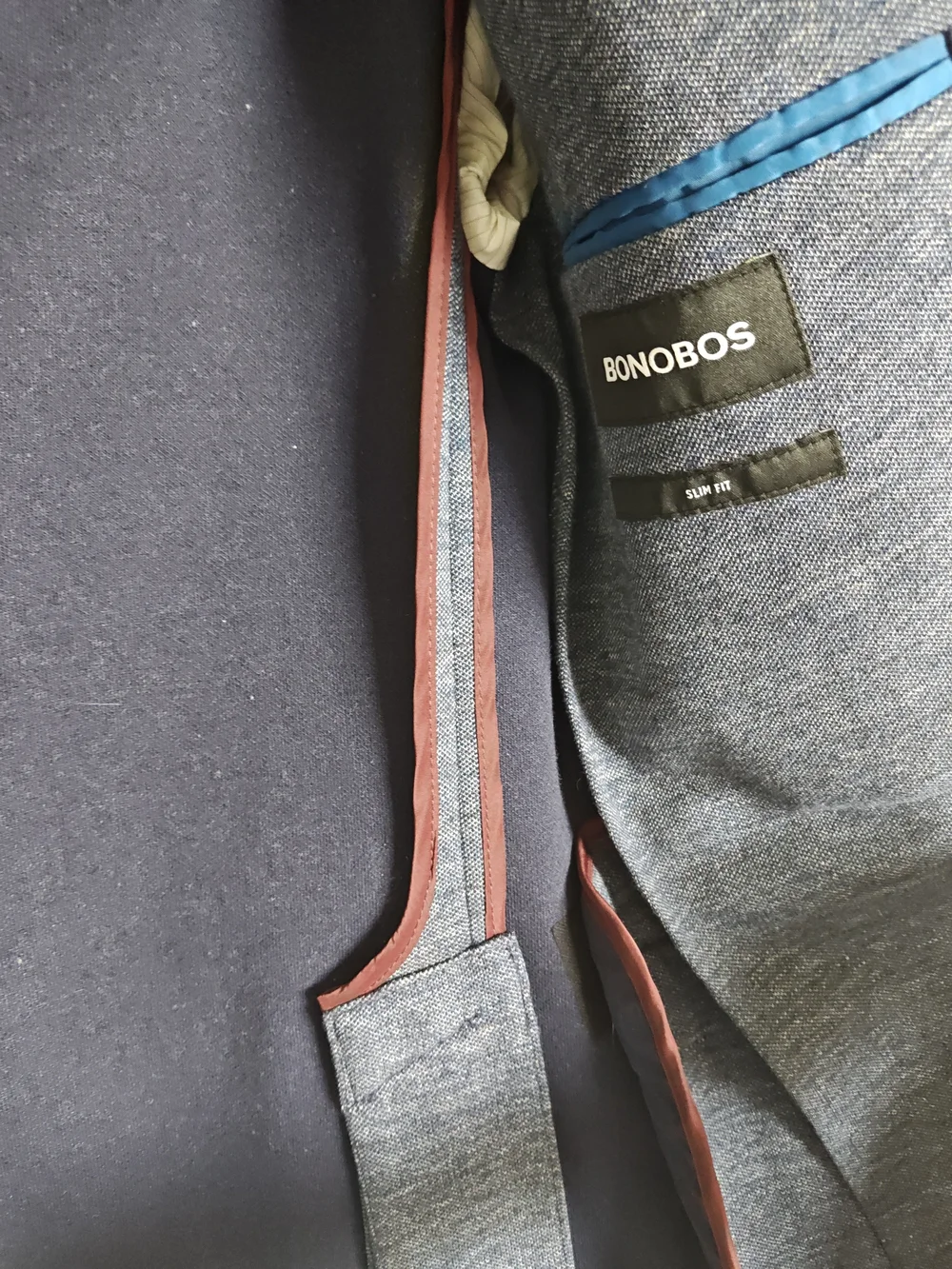 Bonobos Heathered Navy Knit Sport Coat